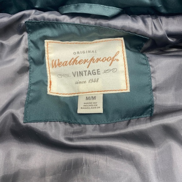 PUFFER VEST MENS MEDIUM GREEN WEATHERPROOF VINTAGE - Picture 4 of 10
